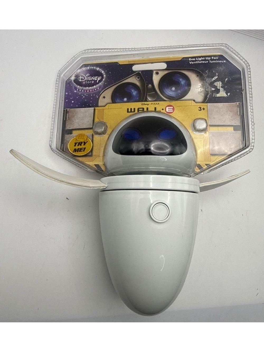 Disney Store Exclusive WALL-E EVE Light Up Fan Pixar Battery Operated Rare